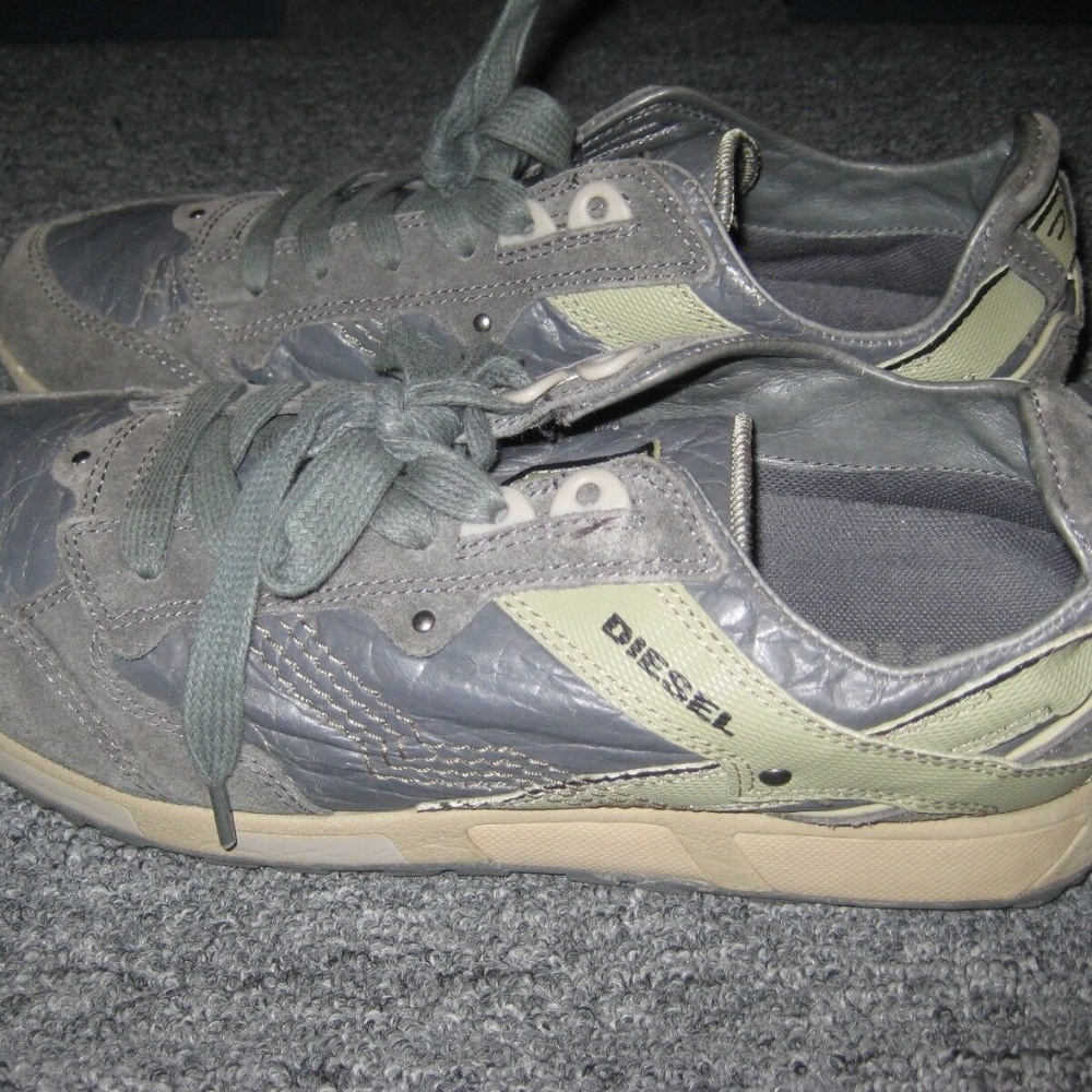 DIESEL 2007 "Lawndale" Sneakers 9.5 Grey/Olive - Picture 3 of 7
